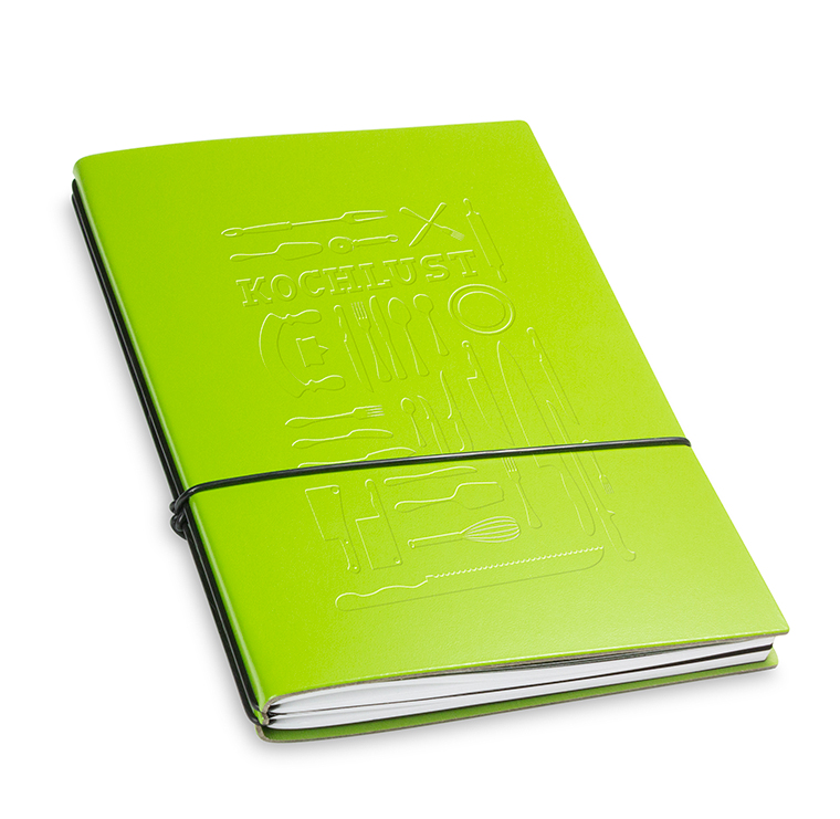 A5 2er cookbook Lefa green, 2 inlays (L230)