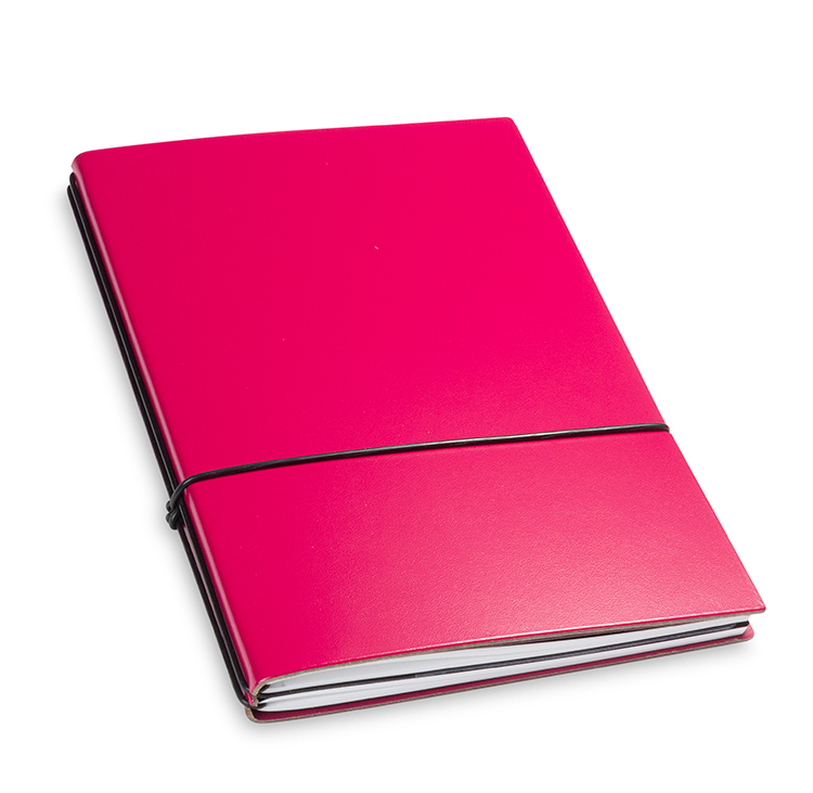 A5 2er notebook Lefa magenta, 2 inlays (L260)