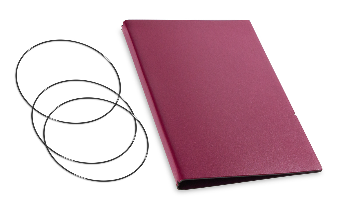 A5 Cover for 2 inlays, Lefa purple incl. ElastiXs (L270)