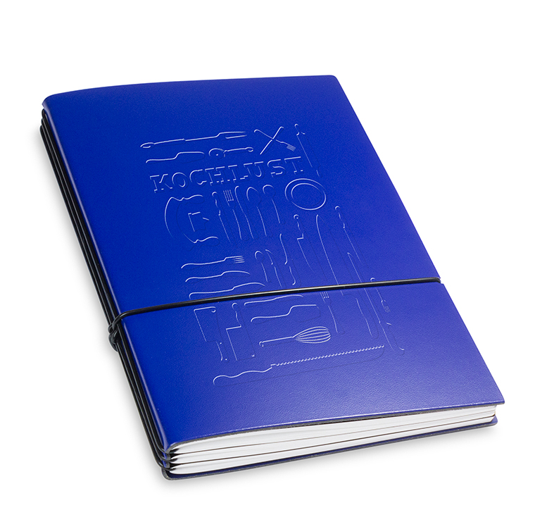 A5 3er cookbook Lefa blue, 3 inlays (L280)