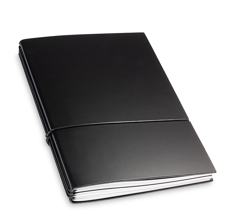 A5 3er notebook Lefa black, 3 inlays (L170)