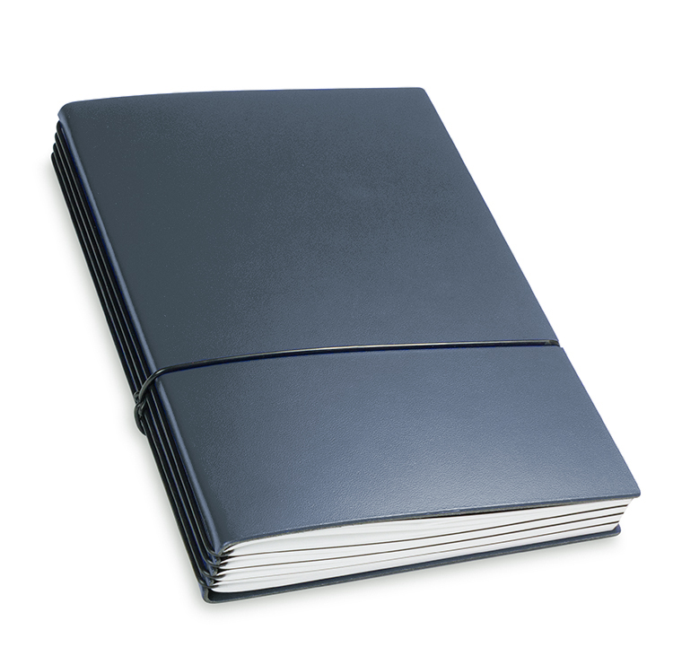 A5 4er Lefa bleu foncé avec semainier classic 2025 et deux carnets de notes (L-002-DB)