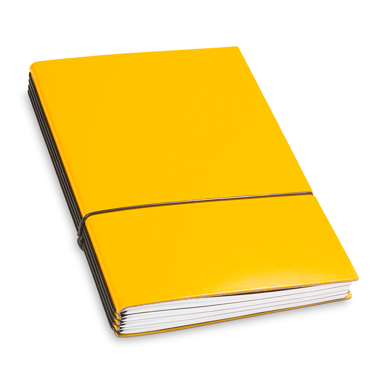 A5 4er notebook Lefa yellow, 4 inlays (L240)