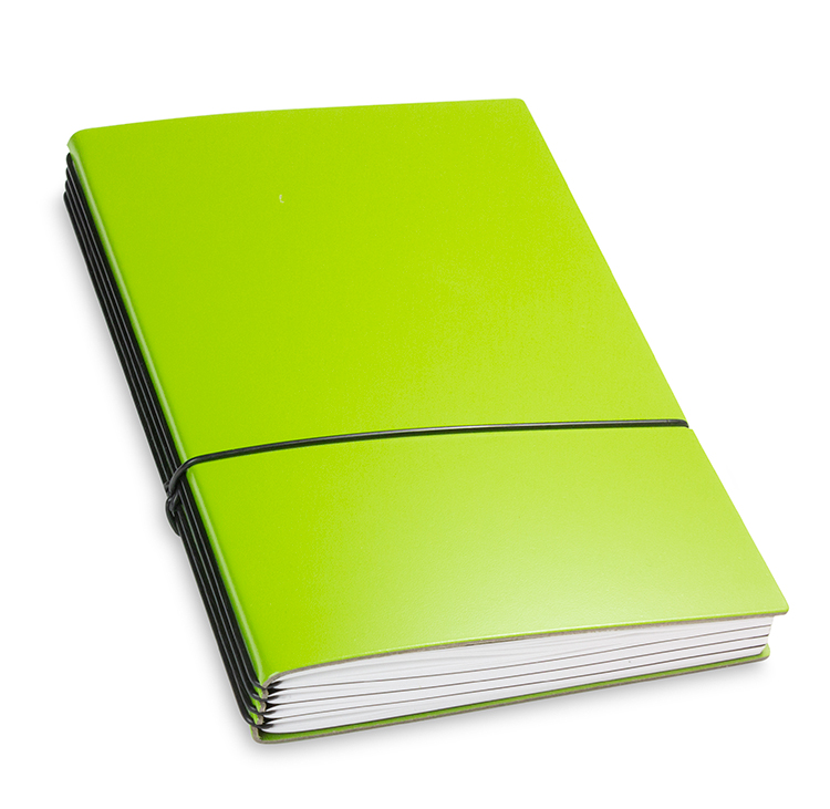 A5 4er Lefa notebook with weekly calendar 2024, coated green (L230)