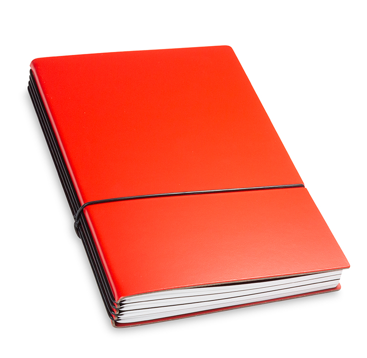 A5 4er notebook Lefa red, 4 inlays (L160)