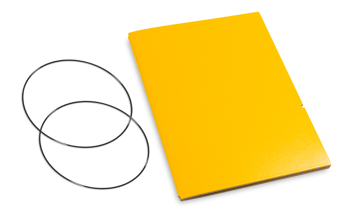 A6 Cover for 1 inlay, Lefa yellow incl. ElastiXs (L240)