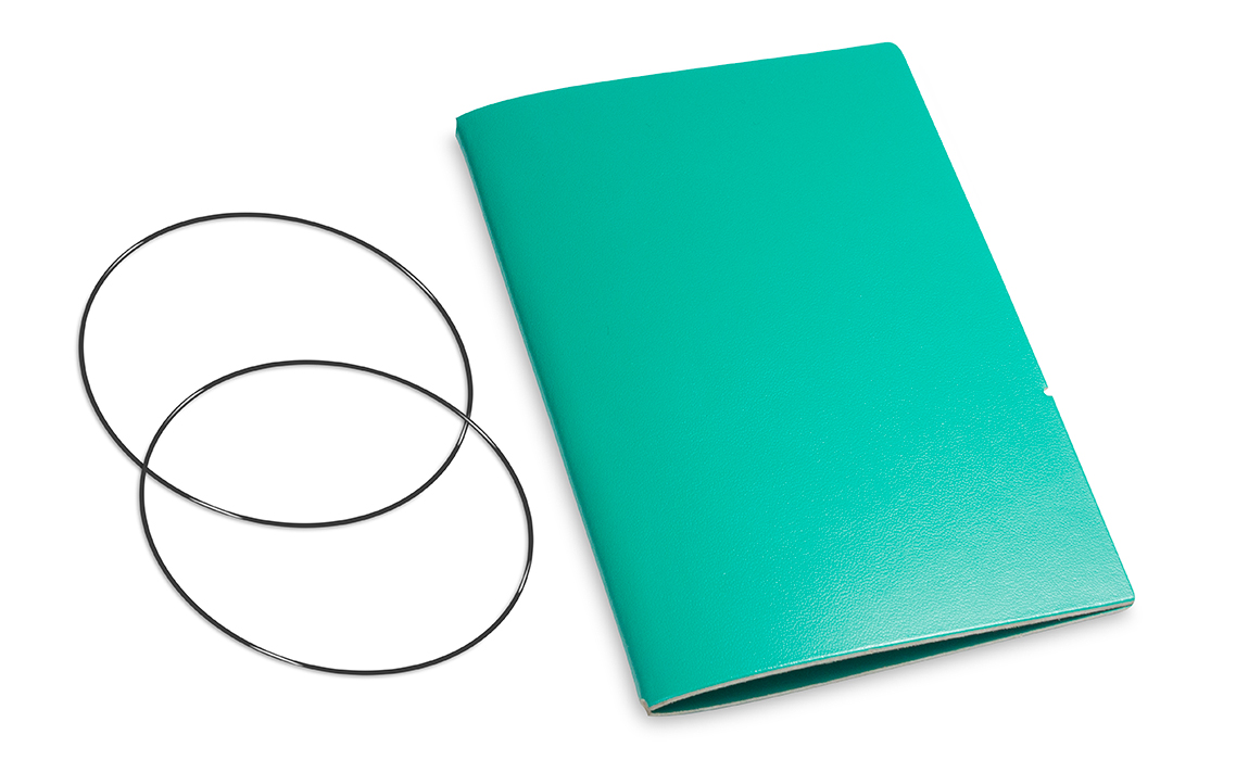 A6 Cover for 1 inlay, Lefa turquoise green incl. ElastiXs (L280)