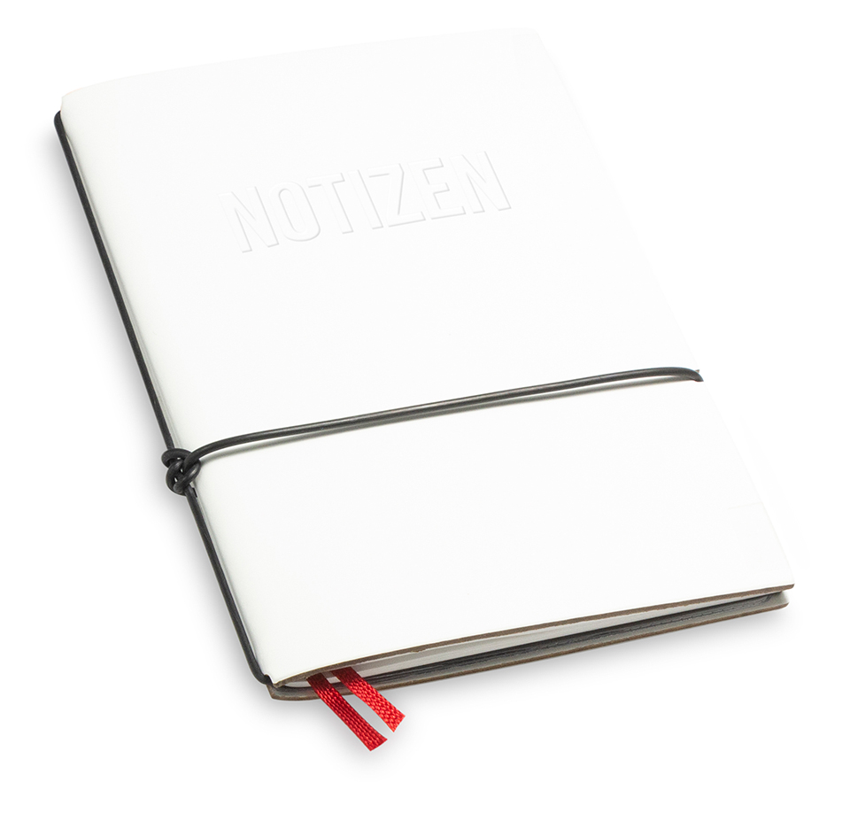 "NOTIZEN" A6 1er notebook Lefa white, 1 inlay (L150)