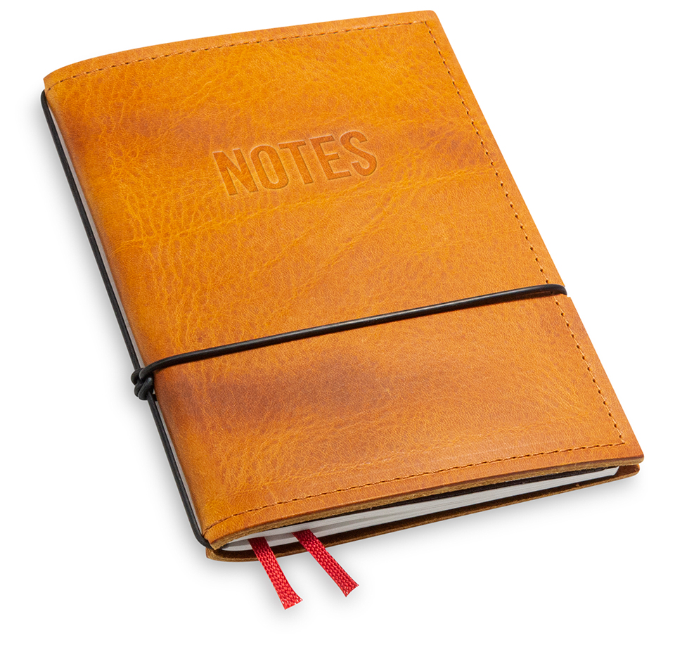 "NOTES" A6 1er leather nature cognac, 1 inlay (L10)
