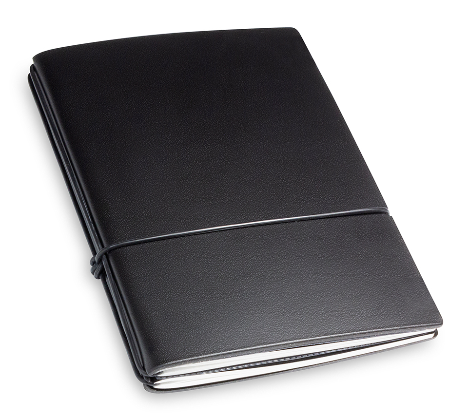 A6 2er notebook Lefa black, 2 inlays (L170)