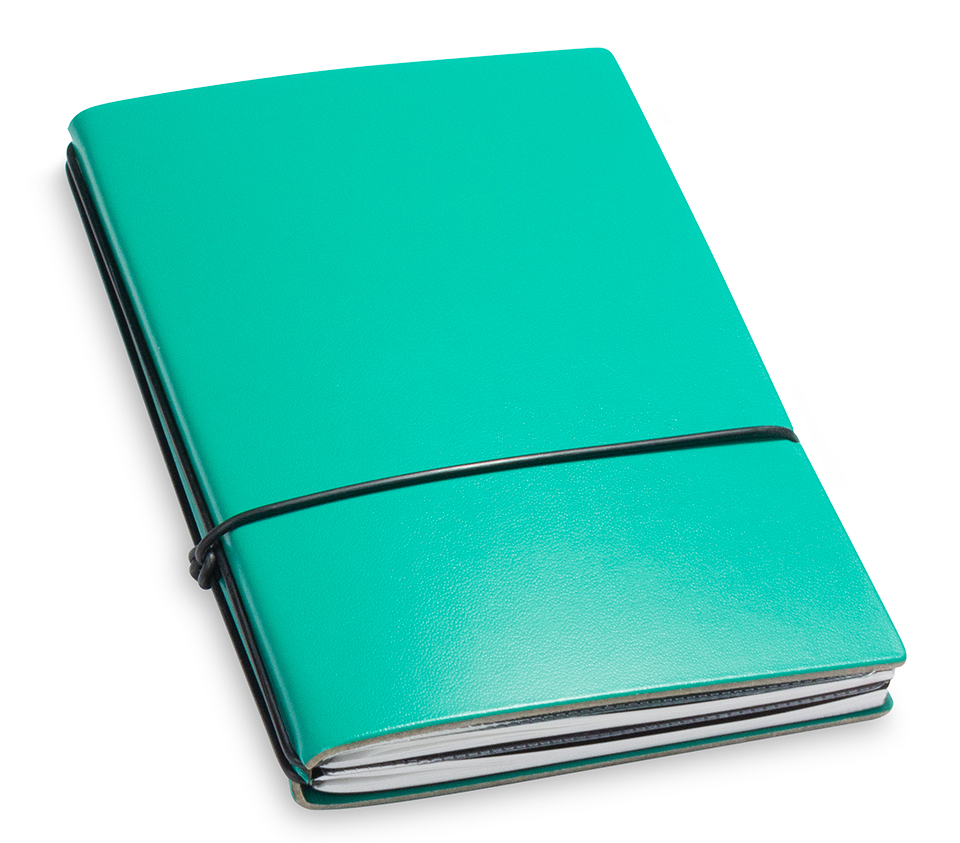 A6 2er notebook Lefa turquoise green, 2 inlays