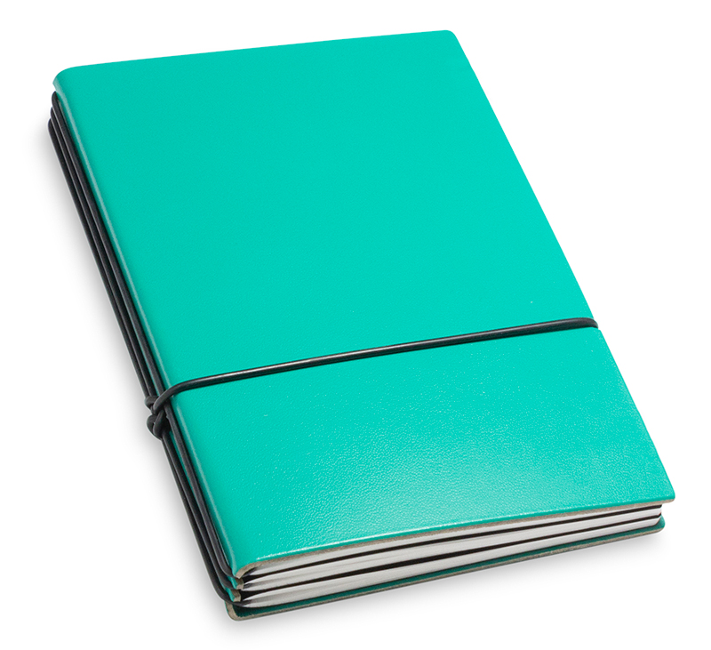 A6 3er notebook Lefa turquoise green, 3 inlays