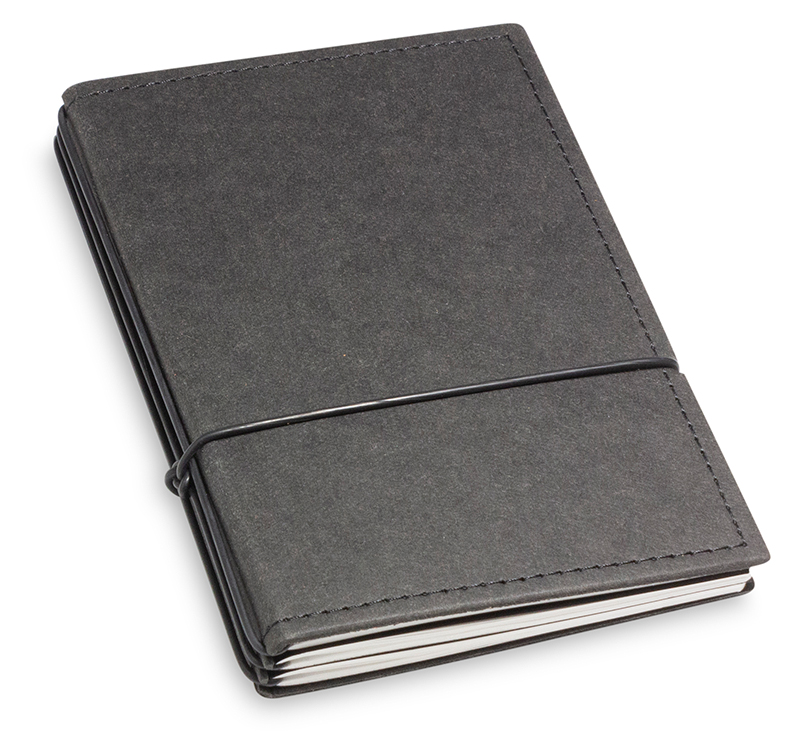 A6 3er notebook Texon black, 3 inlays (L210)