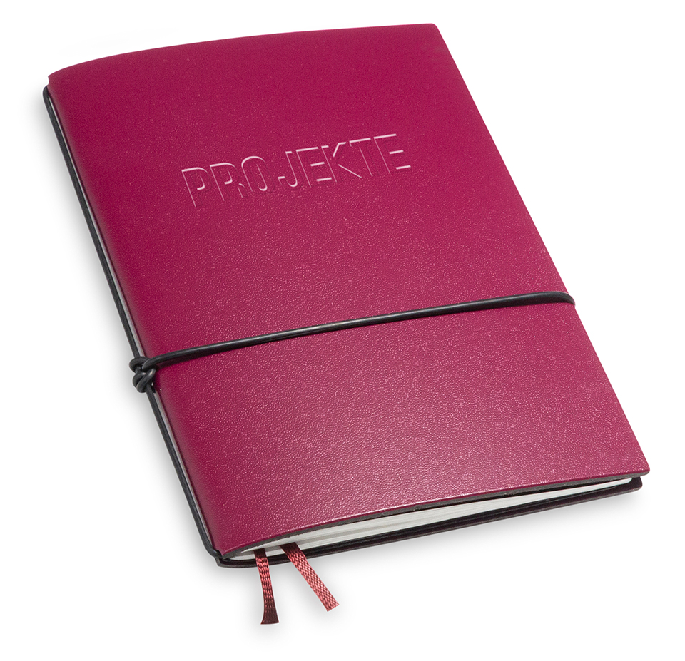 "PROJEKTE" A6 1er notebook Lefa purple, 1 inlay (L270)