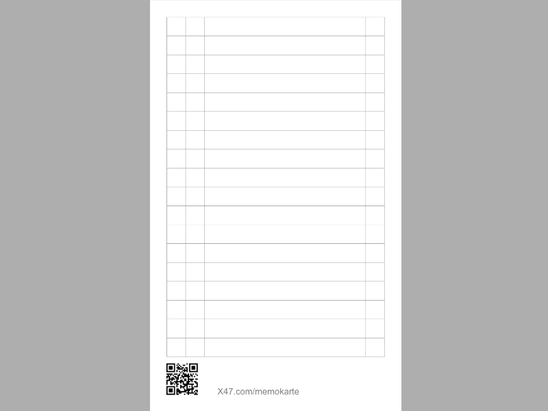 A7 memo cards, pack of 12