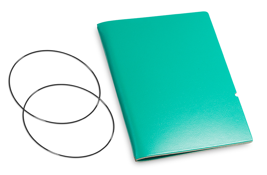 A7 Cover for 1 inlay, Lefa turquoise green incl. ElastiXs (L280)