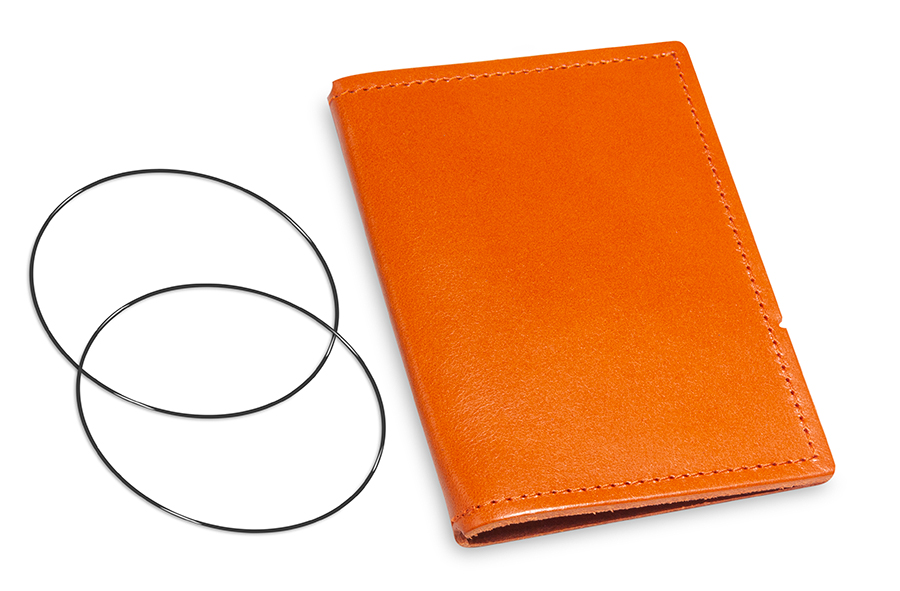 A7 Cover for 1 inlay, leather smooth terracotta incl. ElastiXs (L100A)