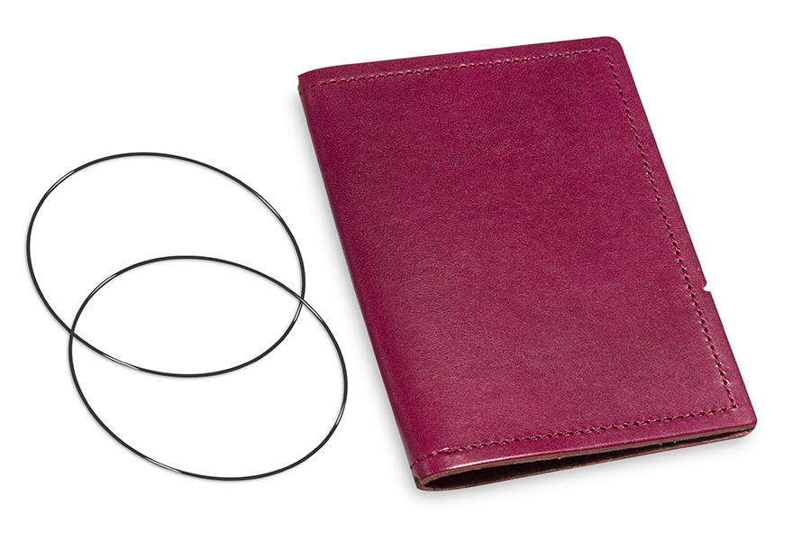 A7 Cover for 1 inlay, leather smooth purple incl. ElastiXs (L110)