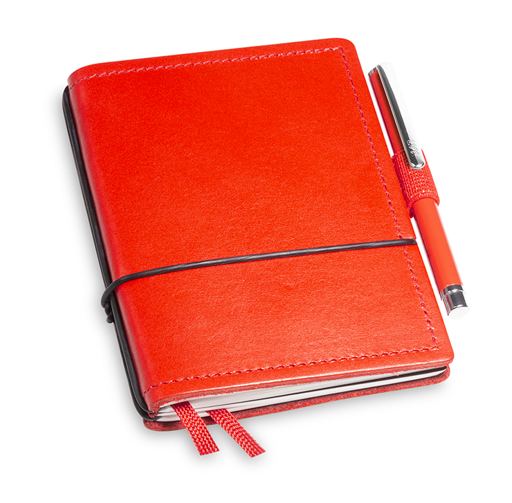 A7 2er notebook leather smooth red in the BOX (L90)