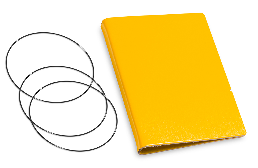 A7 Cover for 2 inlays, Lefa yellow incl. ElastiXs (L240)