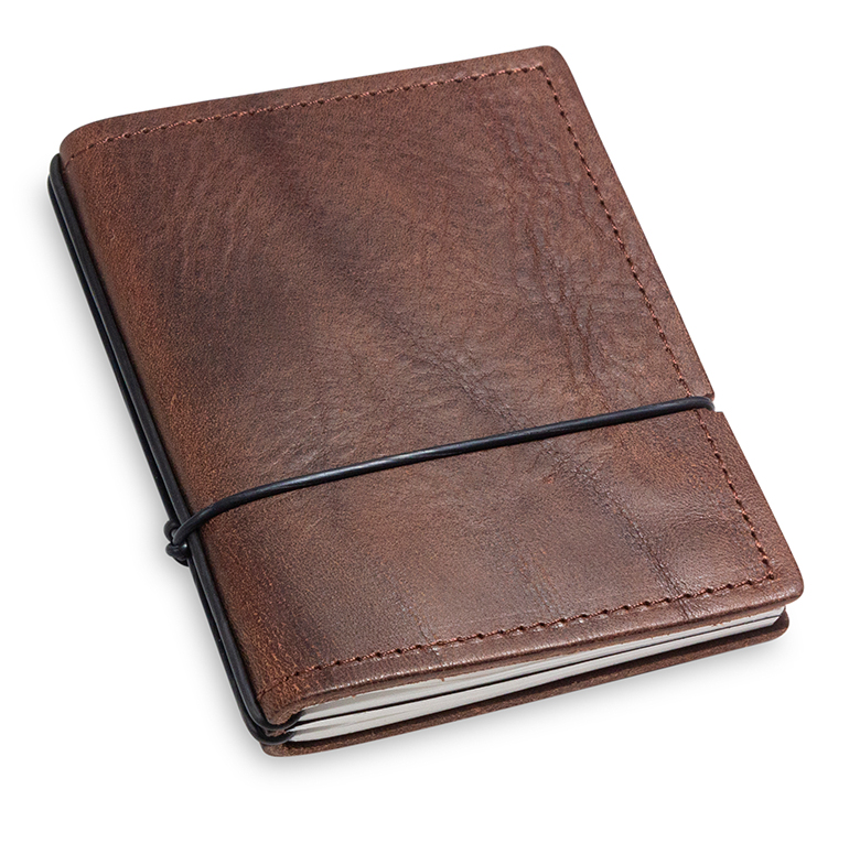A7 2er cuir foulonné agenda avec semainier classic 2025, marron (L30)