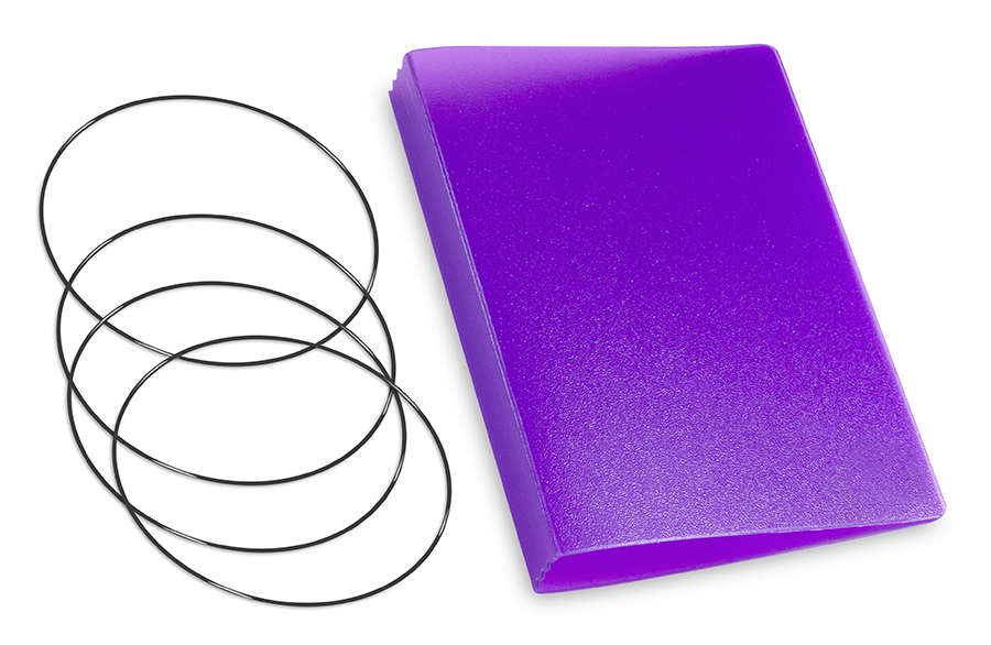 A7 Couverture pour 3 carnets, HardSkin violet clair, ElastiXs inclus