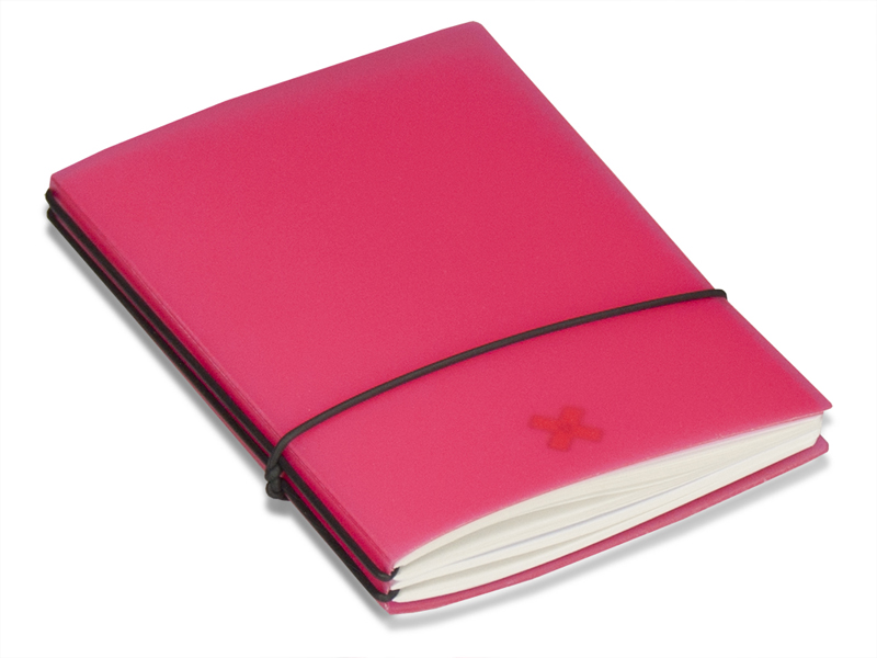 A7 2er HardSkin organizer with weekly calendar 2025, raspberry