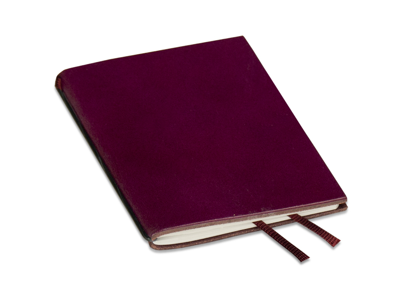 A7 1er cuir lisse violet avec 1 carnet de notes (L110)