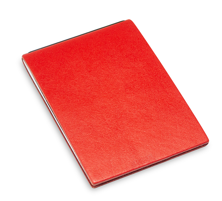 X-Steno cuir lisse rouge avec 1 carnet de notes (L90)