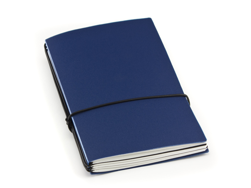 A6 3er HardSkin notebook dark blue, 3 inlays