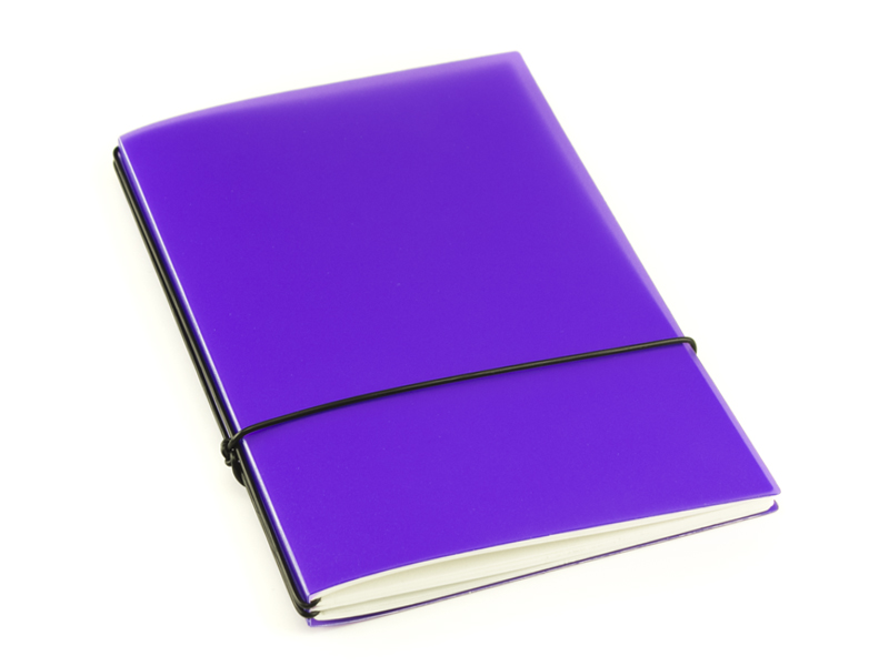 A5 2er HardSkin notebook purple translucide, 2 inlays