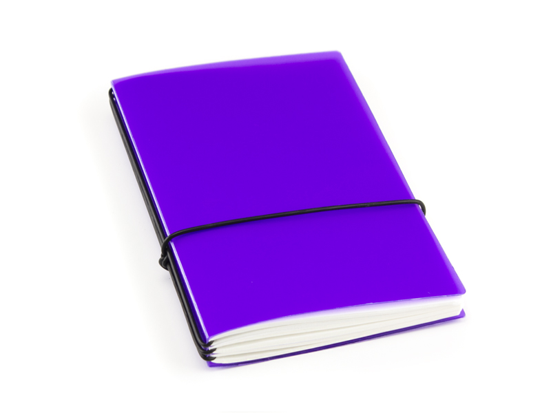 A6 3er HardSkin notebook dark purple, 3 inlays