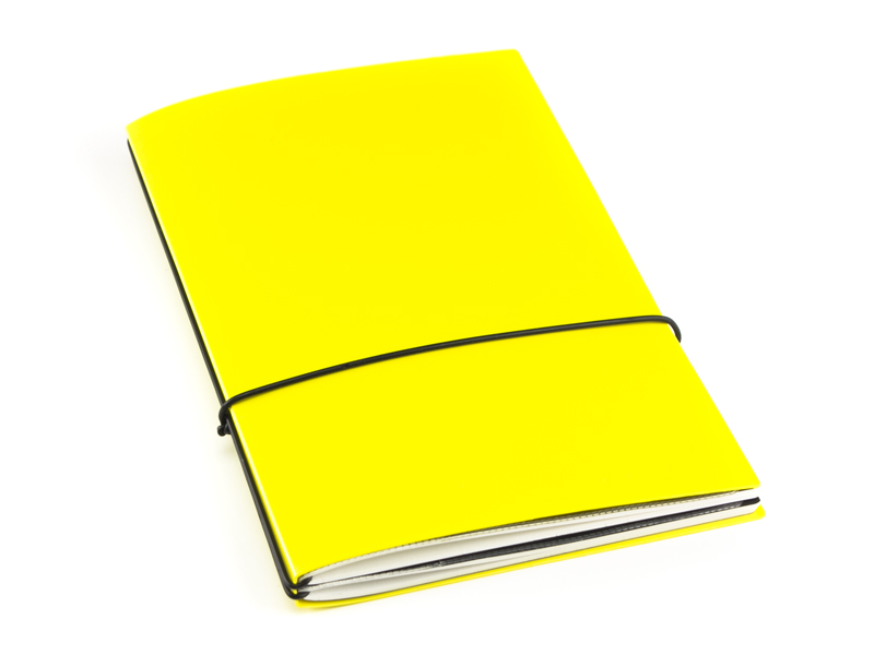 A5 2er HardSkin notebook yellow, 2 inlays