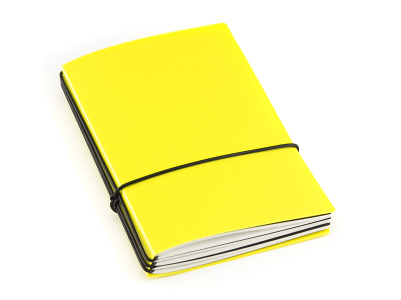 A6 3er HardSkin notebook yellow, 3 inlays