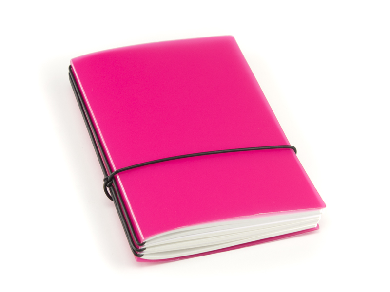 A6 3er HardSkin notebook raspberry, 3 inlays