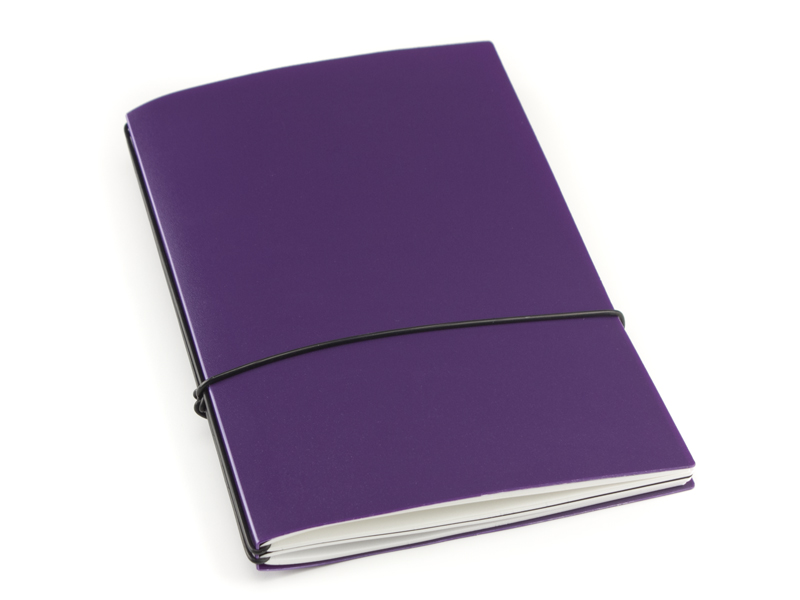 A5 2er HardSkin notebook purple, 2 inlays