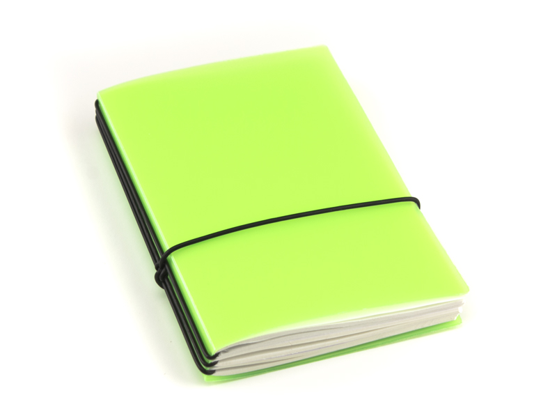 A6 3er HardSkin notebook lime, 3 inlays