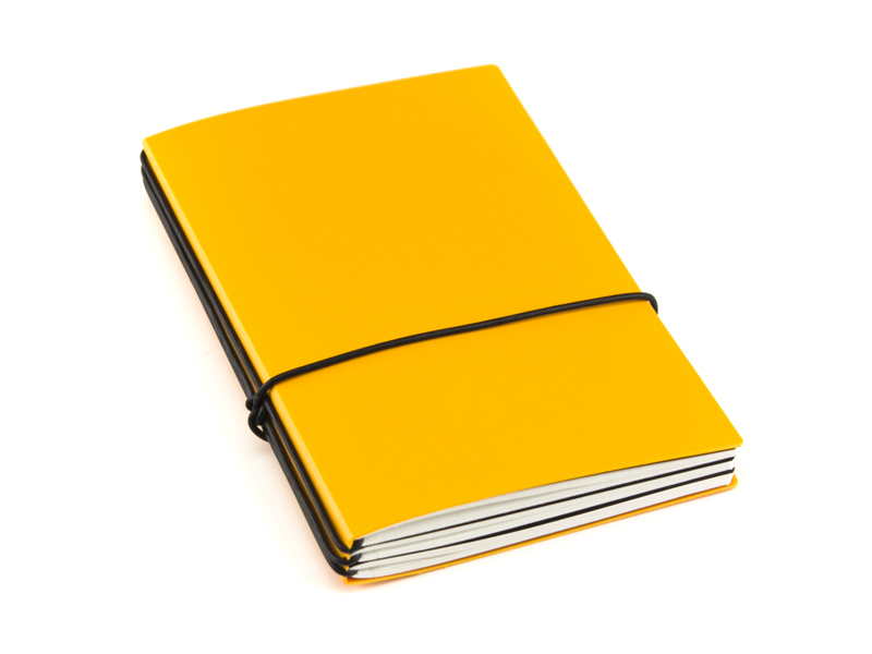 A6 3er HardSkin notebook mango, 3 inlays