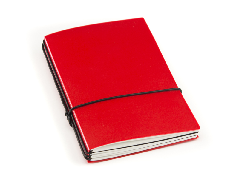 A6 3er HardSkin notebook red, 3 inlays