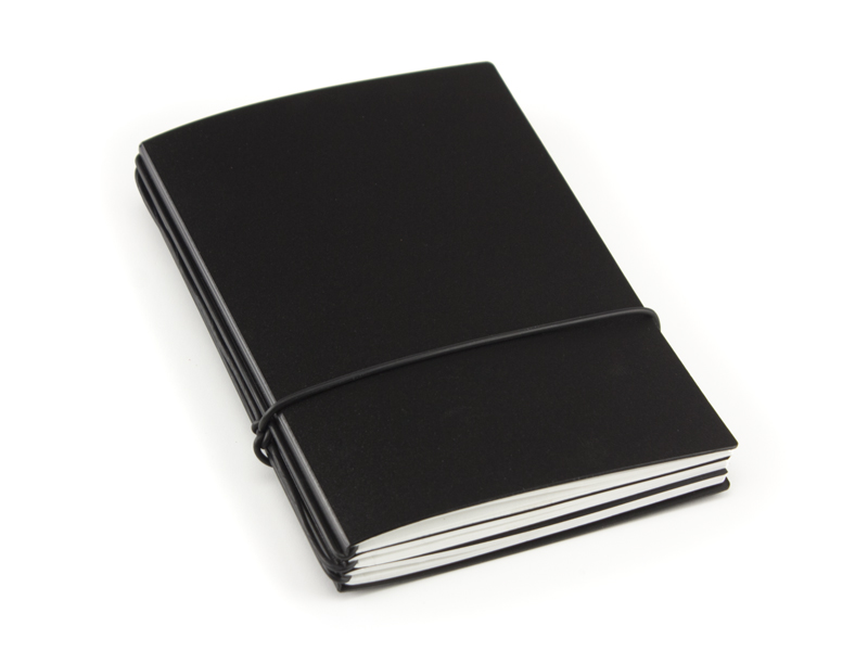 A6 3er HardSkin notebook black, 3 inlays