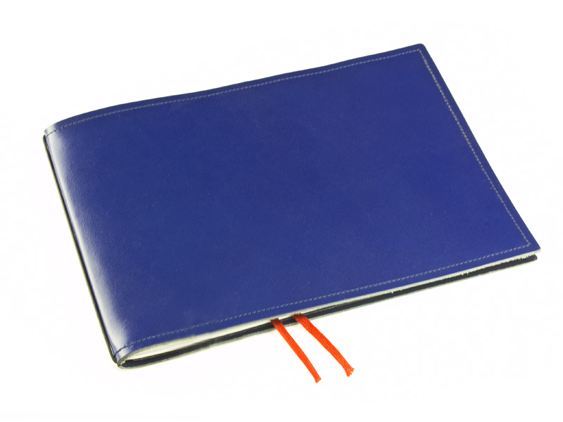A5+ Landscape 1er notebook smooth leather blue, 1 inlay (L130)