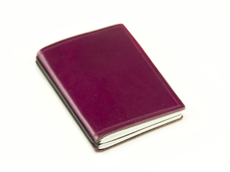 A7 2er cuir lisse violet avec 2 carnets de notes (L110)