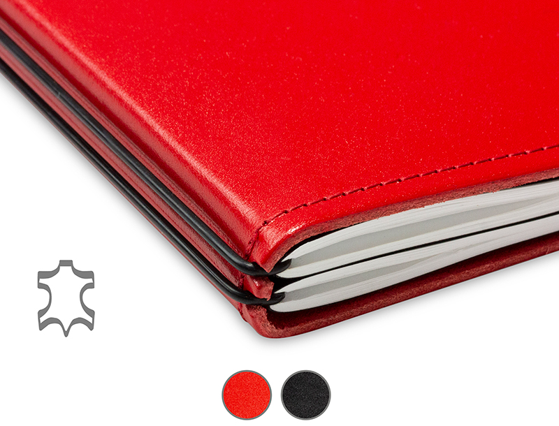 A4+ Notebook Leather smooth (1 to 2 inlays)