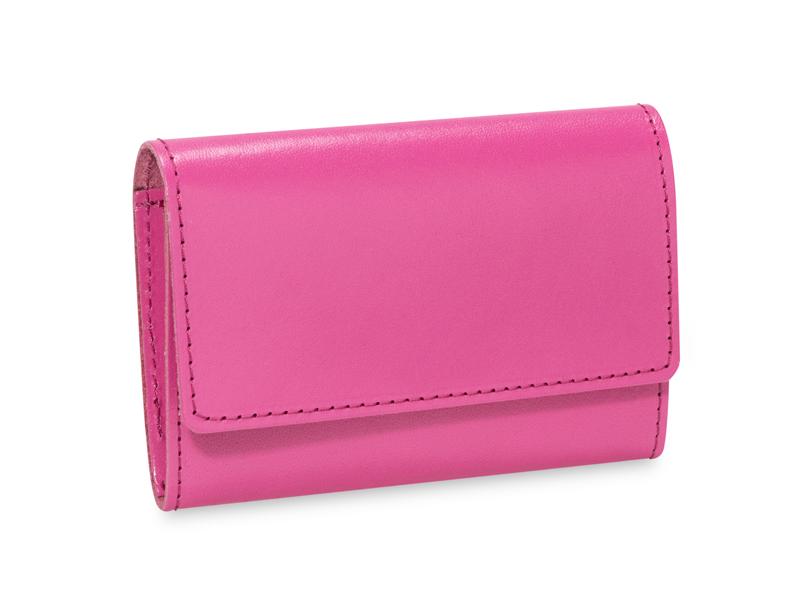 Card Holder smooth leather pink