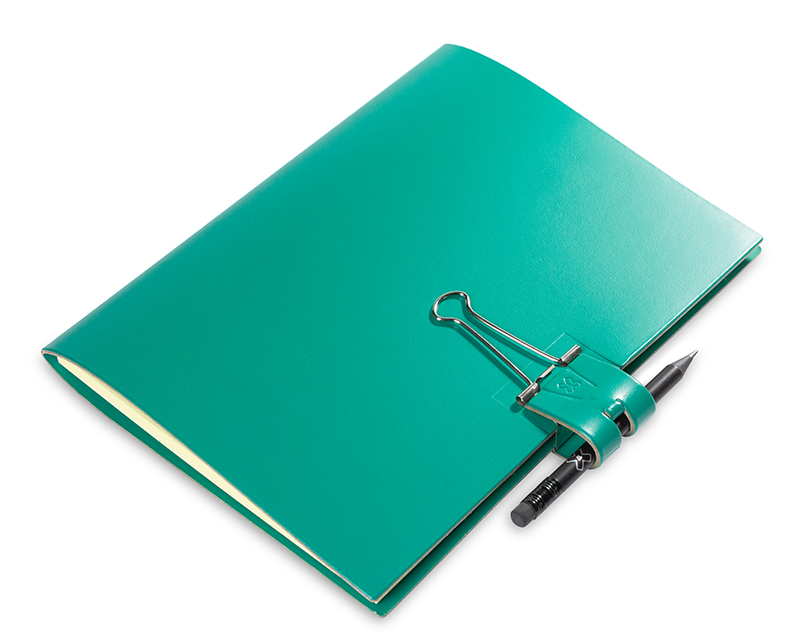 A5 Mind-Papers bonded leather, turquoise green