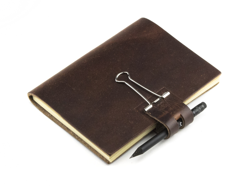 A6 Mind-Papers LeatherSkin, marone