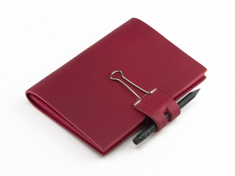 A6 Mind-Papers leather nature, red (L20)