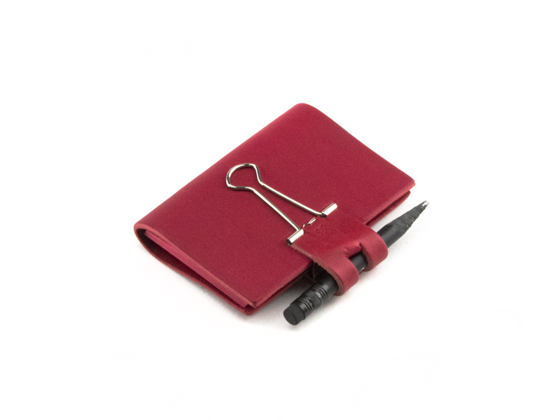 A8 Mind-Papers cuir nature, rouge (L20)