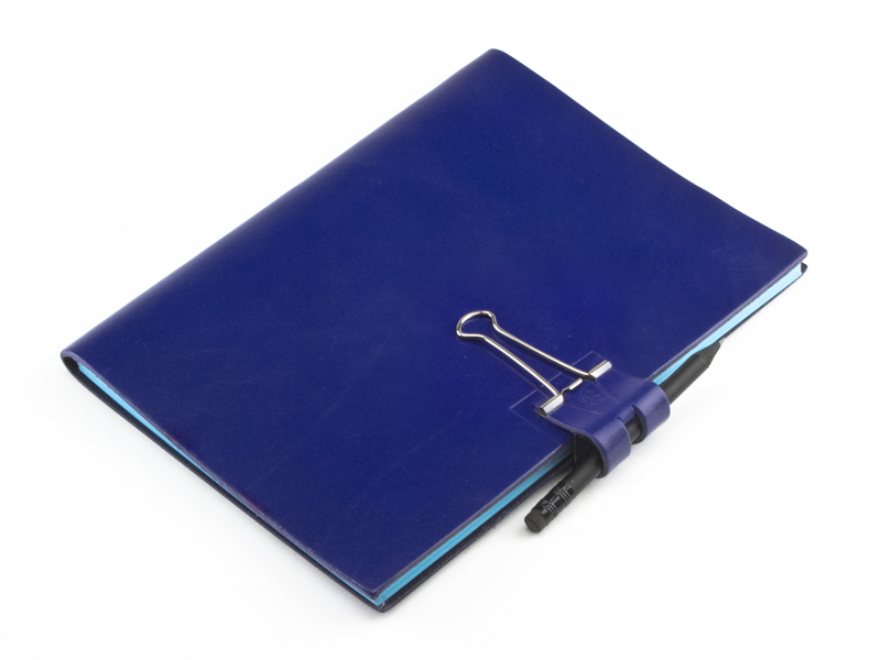 A5 Mind-Papers bonded leather, blue (L280)