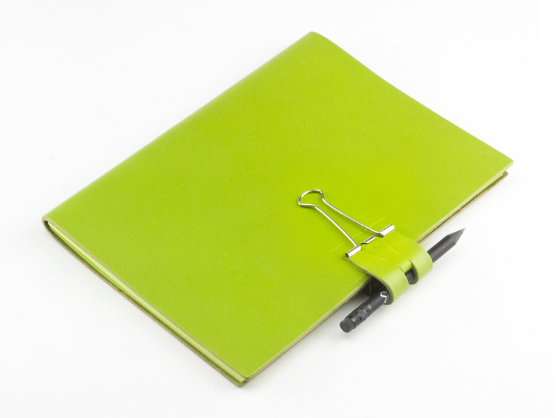 A5 Mind-Papers bonded leather, green (L230)